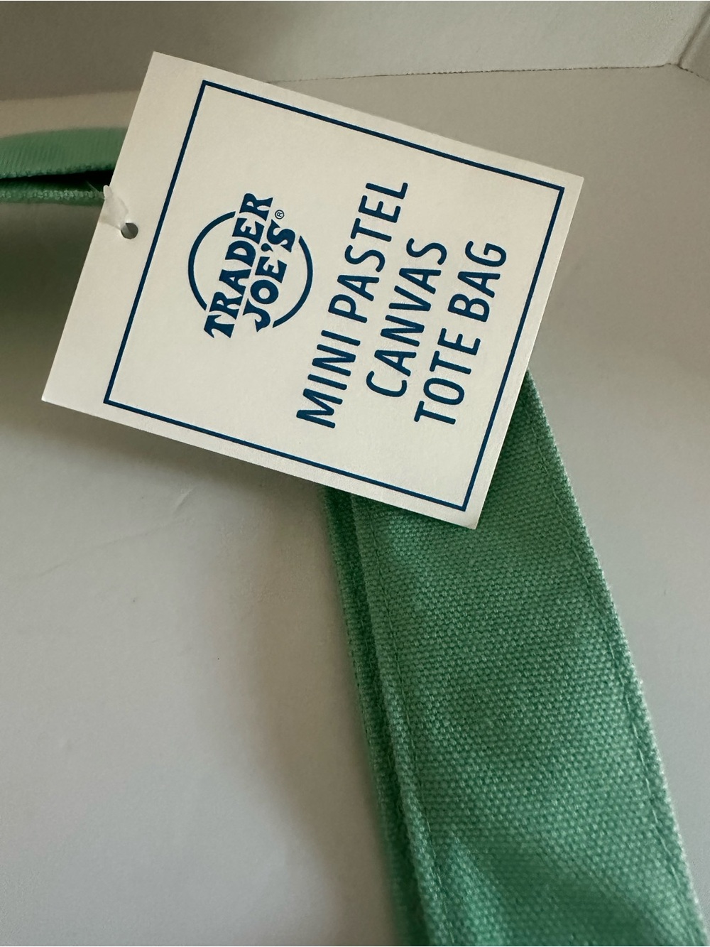 Trader Joe's Mint Canvas Tote Bag - Picture 5 of 5